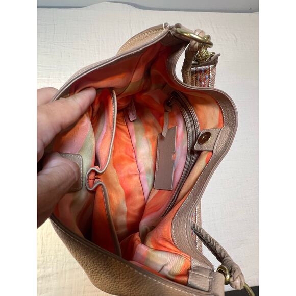 Lucky Brand 100% Leather Laya Sholder Bag Purse Handbag Color‎ Smoke Grey - Picture 4 of 9